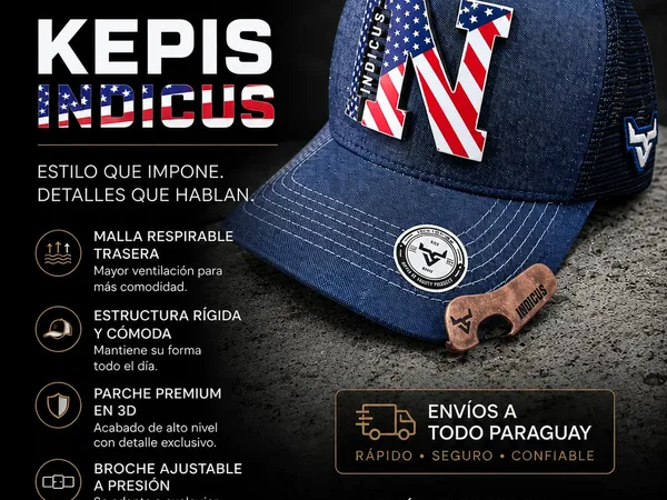 Kepis Originales INDICUS Con Abridor 🧢🇵🇾